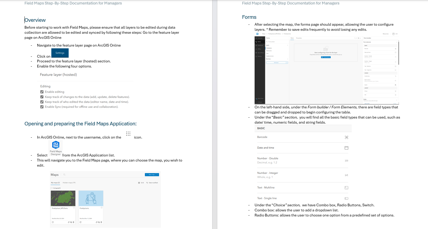Field Maps Training Documentation